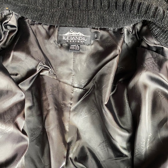 Wool Icelandic Design Zip Sweater Jacket - Picture 4 of 4